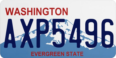 WA license plate AXP5496