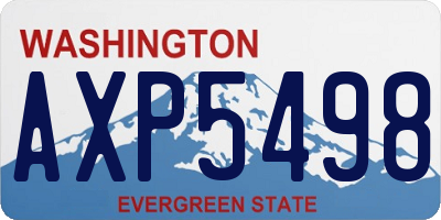 WA license plate AXP5498