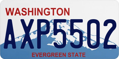 WA license plate AXP5502