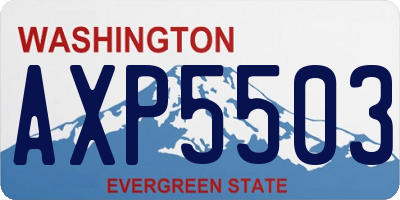 WA license plate AXP5503