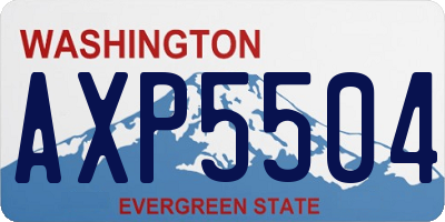 WA license plate AXP5504
