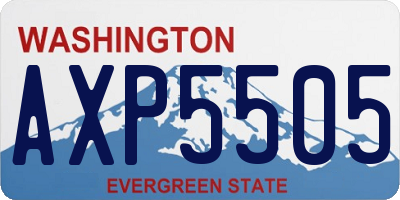 WA license plate AXP5505
