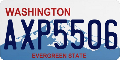 WA license plate AXP5506