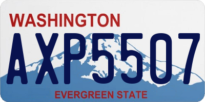 WA license plate AXP5507