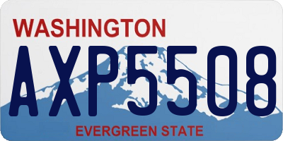 WA license plate AXP5508