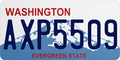 WA license plate AXP5509