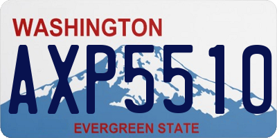 WA license plate AXP5510