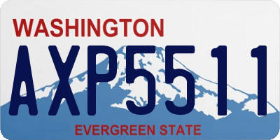 WA license plate AXP5511