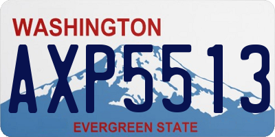 WA license plate AXP5513