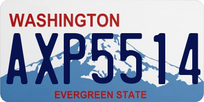 WA license plate AXP5514