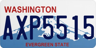 WA license plate AXP5515