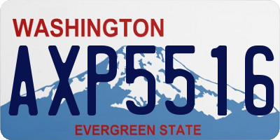 WA license plate AXP5516