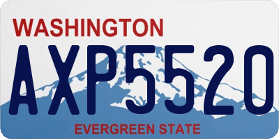 WA license plate AXP5520