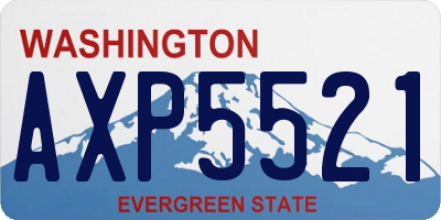 WA license plate AXP5521