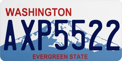 WA license plate AXP5522
