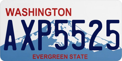 WA license plate AXP5525
