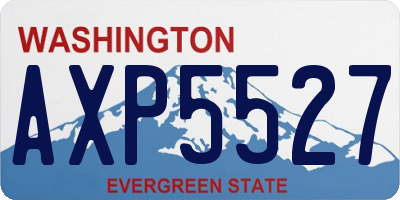 WA license plate AXP5527