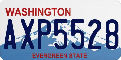 WA license plate AXP5528