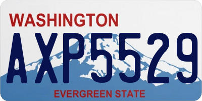 WA license plate AXP5529