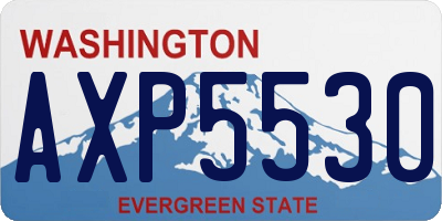 WA license plate AXP5530