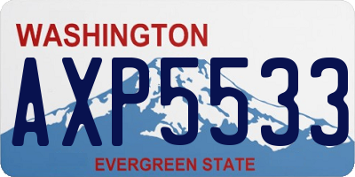 WA license plate AXP5533