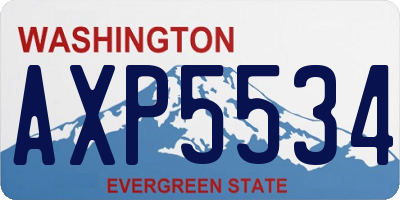 WA license plate AXP5534