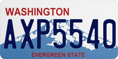 WA license plate AXP5540