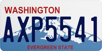 WA license plate AXP5541