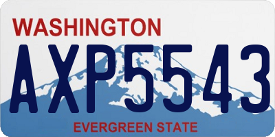 WA license plate AXP5543