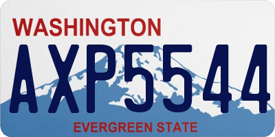 WA license plate AXP5544