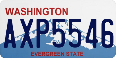 WA license plate AXP5546