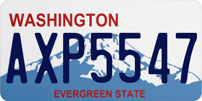 WA license plate AXP5547