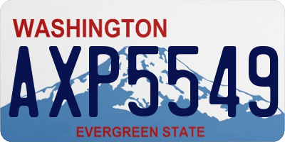 WA license plate AXP5549