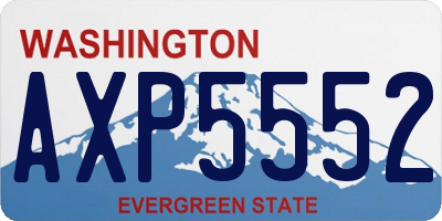 WA license plate AXP5552