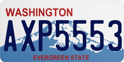 WA license plate AXP5553