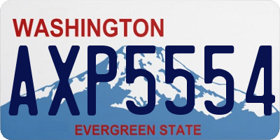 WA license plate AXP5554