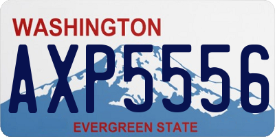 WA license plate AXP5556