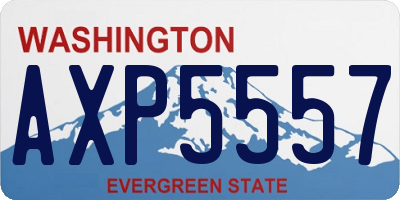 WA license plate AXP5557
