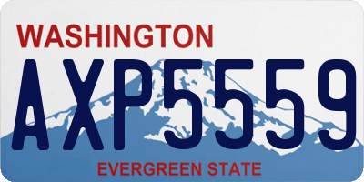 WA license plate AXP5559