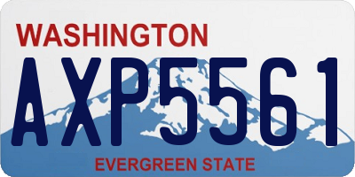 WA license plate AXP5561
