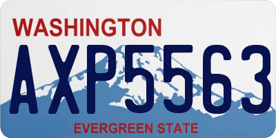 WA license plate AXP5563
