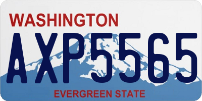 WA license plate AXP5565