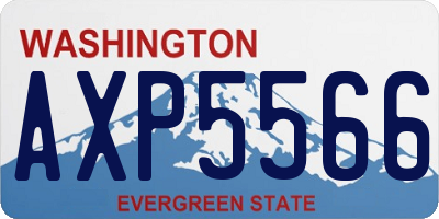 WA license plate AXP5566