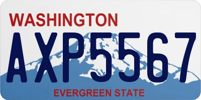 WA license plate AXP5567