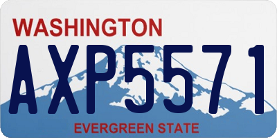 WA license plate AXP5571