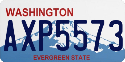 WA license plate AXP5573