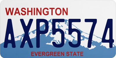 WA license plate AXP5574