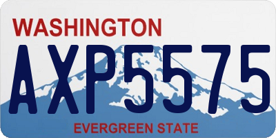 WA license plate AXP5575