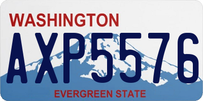 WA license plate AXP5576