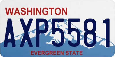 WA license plate AXP5581